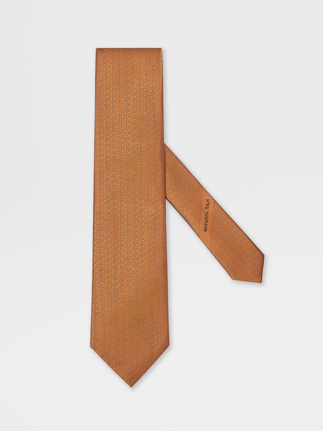 Light Brown Natural Silk Tie